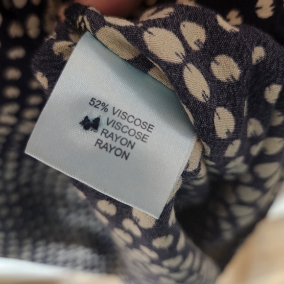 Louis Lucie Navy Tan Polka Dot Printed Midi Dress Womens‎ Small Business Flowy - Picture 4 of 5